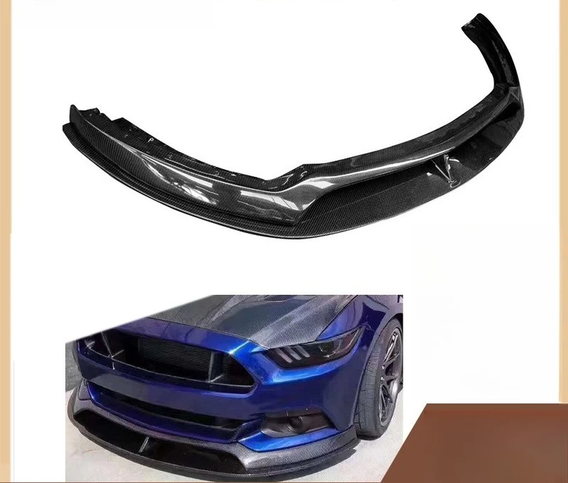 Carbon Fiber Front Lip Spoiler For 2015-2017 Mustang, Car Accessories, Front Bumper Chin, Vehicle Parts