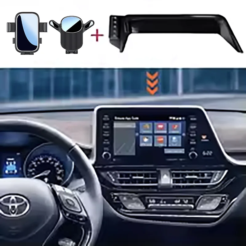 

Car Phone Holder For Toyota CHR 2018 2019 2020 2021 2022 C-HR Screen Fixed Navigation Bracket Base Wireless Charging Accessories