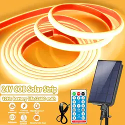 COB Solar Strips Light DC 24V Lights Waterproof 1-5M 320LEDs Density Linear Lighting For Garden Decoration Warm /White