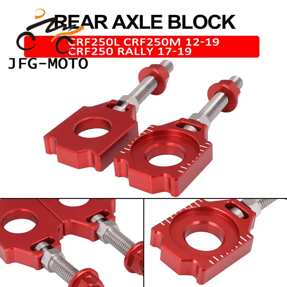 Motorcycles Accessories CNC Rear Axle Block Chain Adjuster Kits For Honda CRF250L CRF250M CRF250R ALLY CRF 250L 250M 250 L M R