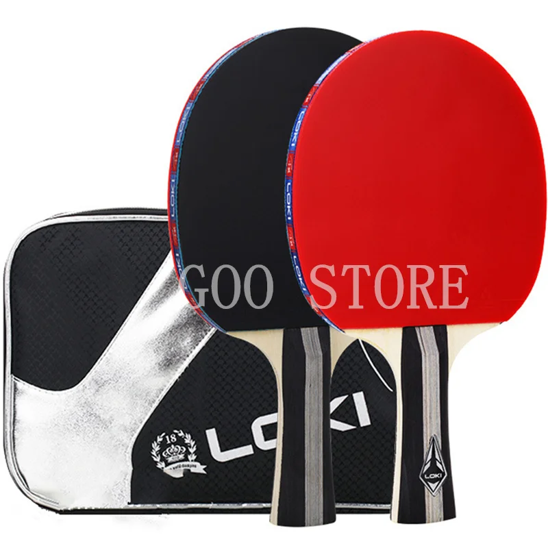 LOKI C3000 K3000 Table Tennis Racket Set 2 pcs Training Ping Pong Bat Amateur Pingpong Racket with Bag