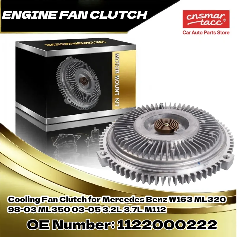 

Cooling Fan Clutch for Mercedes Benz W163 ML320 ML350 98-05 V6 3.2L 3.7L Compatible with OE Number 1122000222