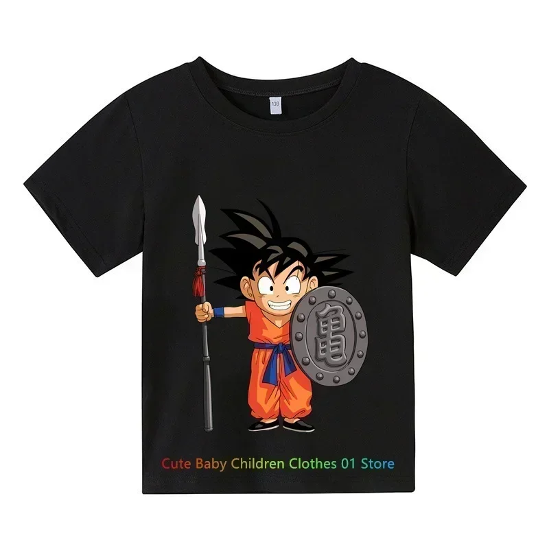 2024 DragonBall Hoodie Kids Summer Sports T-shirt Boys Girls Goku Sports Short Sleeve Boys Clothes Girls Short sleeve kids