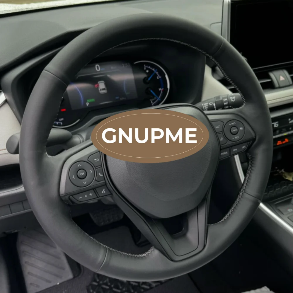 Funda de Volante de Cuero de Microfibra DIY para Toyota Camry Crown 2018-2021, RAV4 2019, Corolla 2018-2021, Avalon