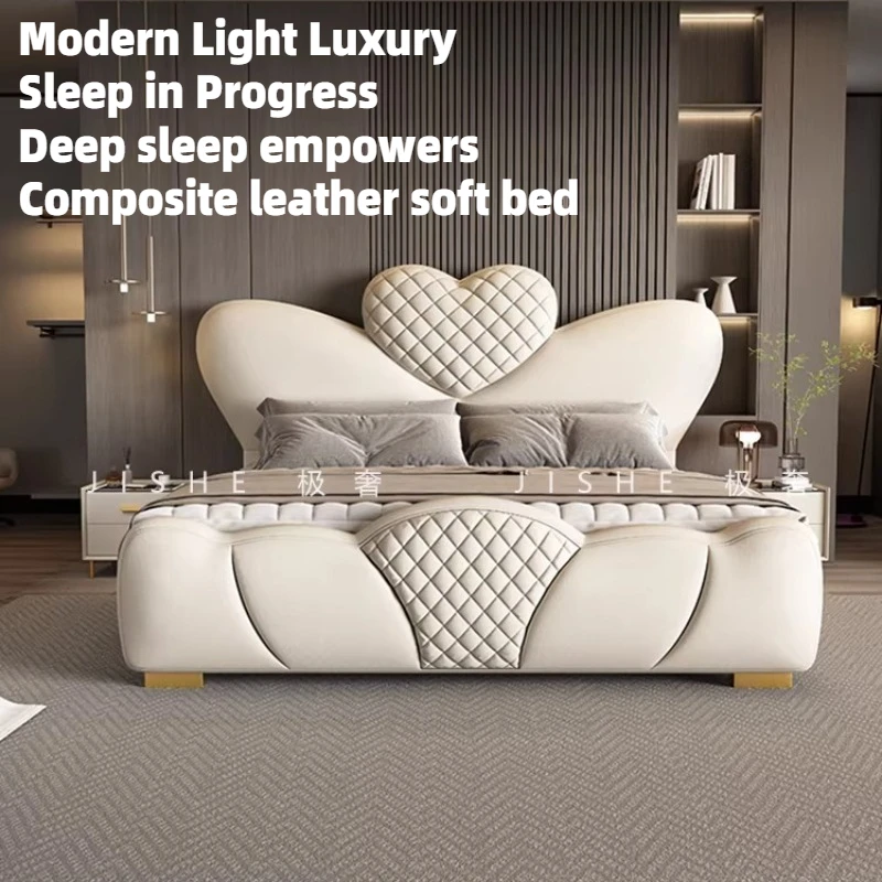 

200x220cm Double Bed Queen Size Frame King Size Headboard Frame Wedding Bed Hotel Master Bedroom 3 Drawers Storage Furniture