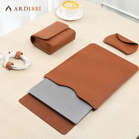 Laptop Sleeve Case Pouch for ( MacBook Mac Book iPad ) Air M1 M2 13 3 14 2 15 6 16 Pro 12 9 11 Inch Cover Bag Set Vegan Leather