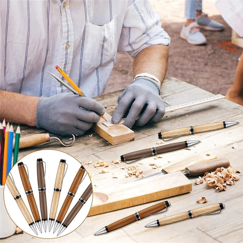 BAAR-10 Pezzi Set di penne per tornitura del legno con ricariche Kit di penne rotanti per tornitura del legno Tornio sfuso Forniture per tornitura per la creazione di penne