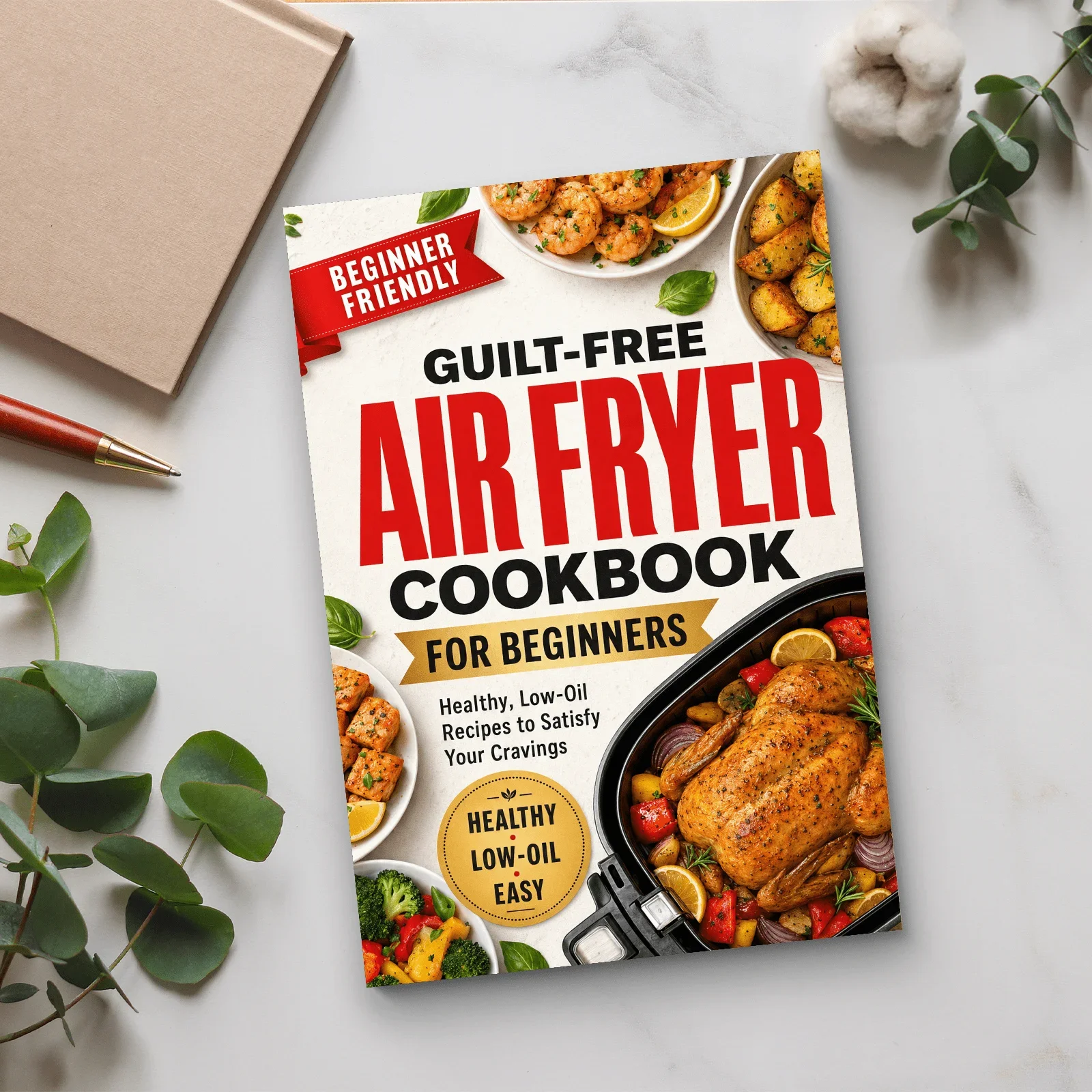 Guilt-Free Air Fryer Recipes for Beginners, Healthy Low-Oil Chicken, Seafood, Vegetables and Easy Everyday Meals