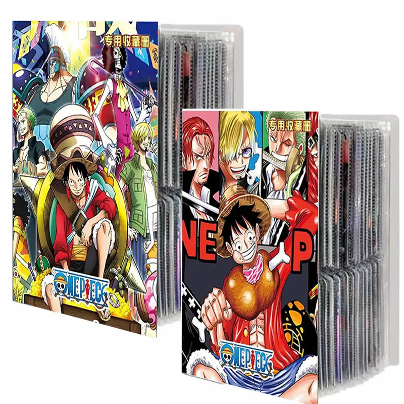 160pcs One Piece Album Book Cards Holder Binder Cards Map Bandai Anime Game Cartoon Collection Folder Kids Toy Gift