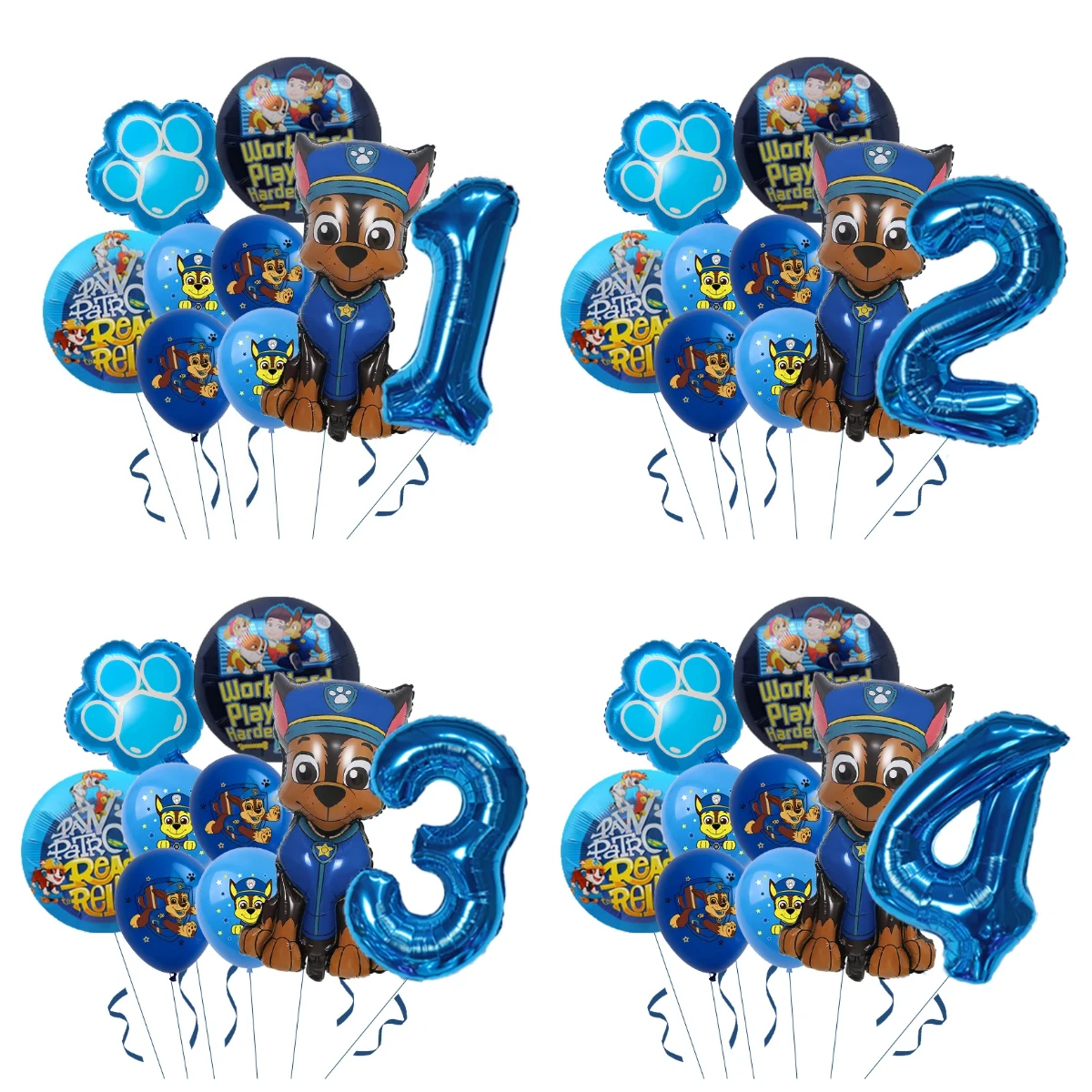 9pcs Cartoon Paw Patrol Themed Party Decoration Supplies Rescue Dog Aluminum Foil Balloon Birthday Gift
