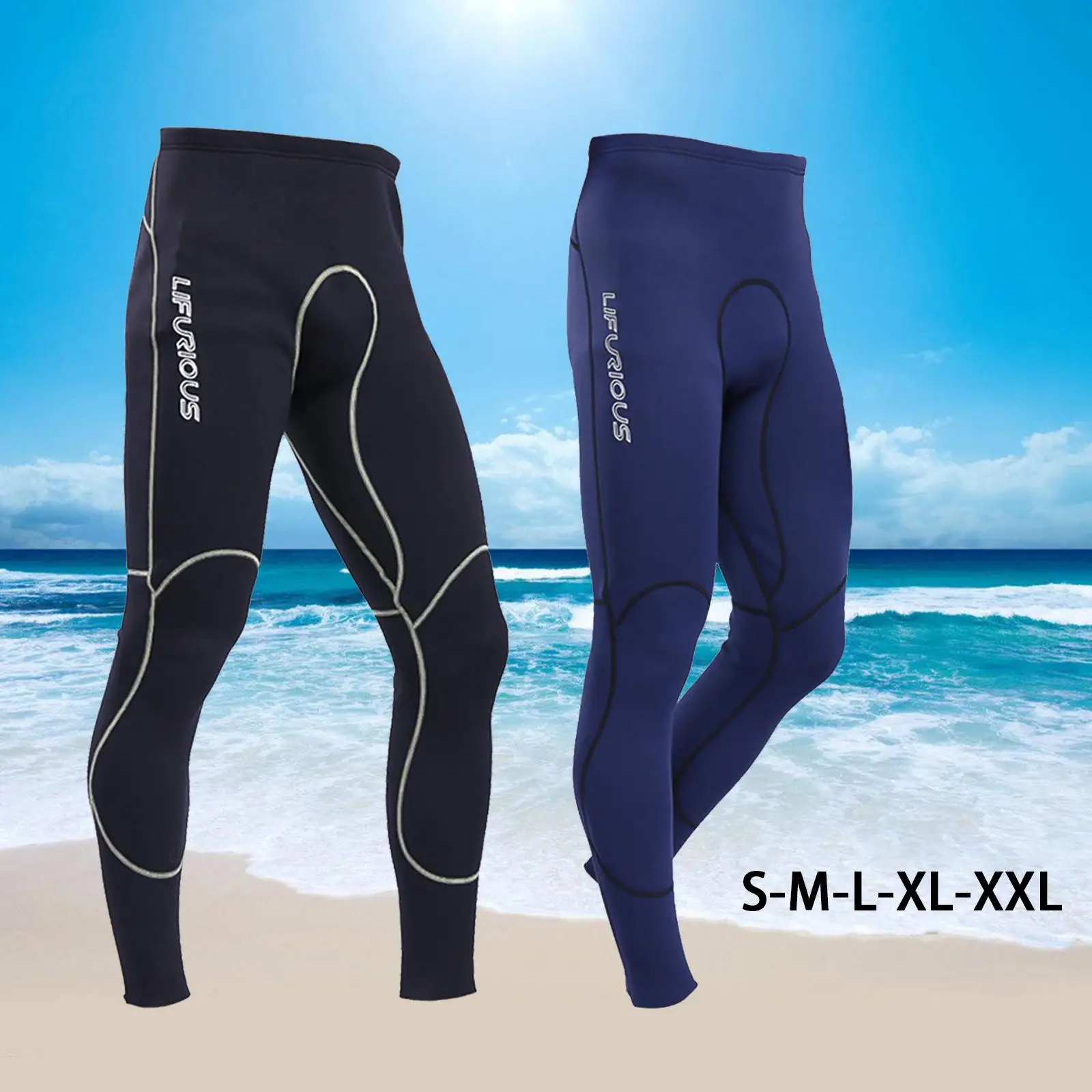 Mens Wetsuit Pants Neoprene Keep Warm 2mm for Surfing