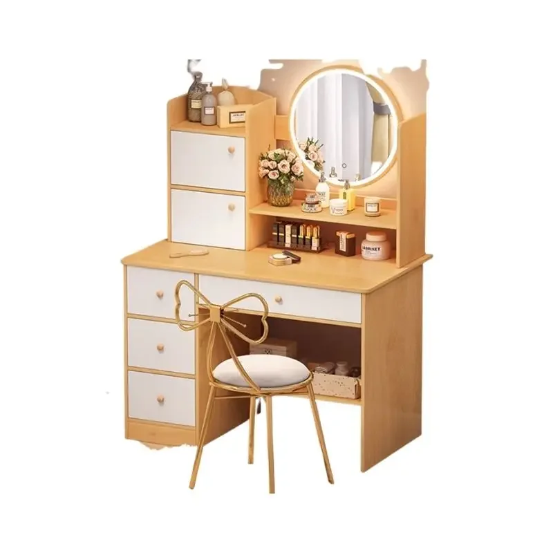 Wooden Chest Of Drawers Dressing Table Storage Mirror Charm Classic Dressing Table Bedroom Luxury Tocador Dressing Room System image 6