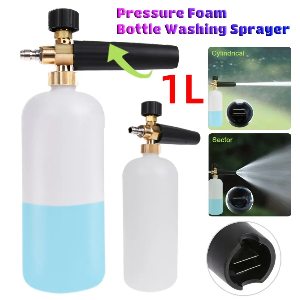 1L Foam Sprayer Car Wash Hand-held Foam Watering Can Air Pressure Sprayer Plastic Disinfection Water Bottle Car Cleaning Tools