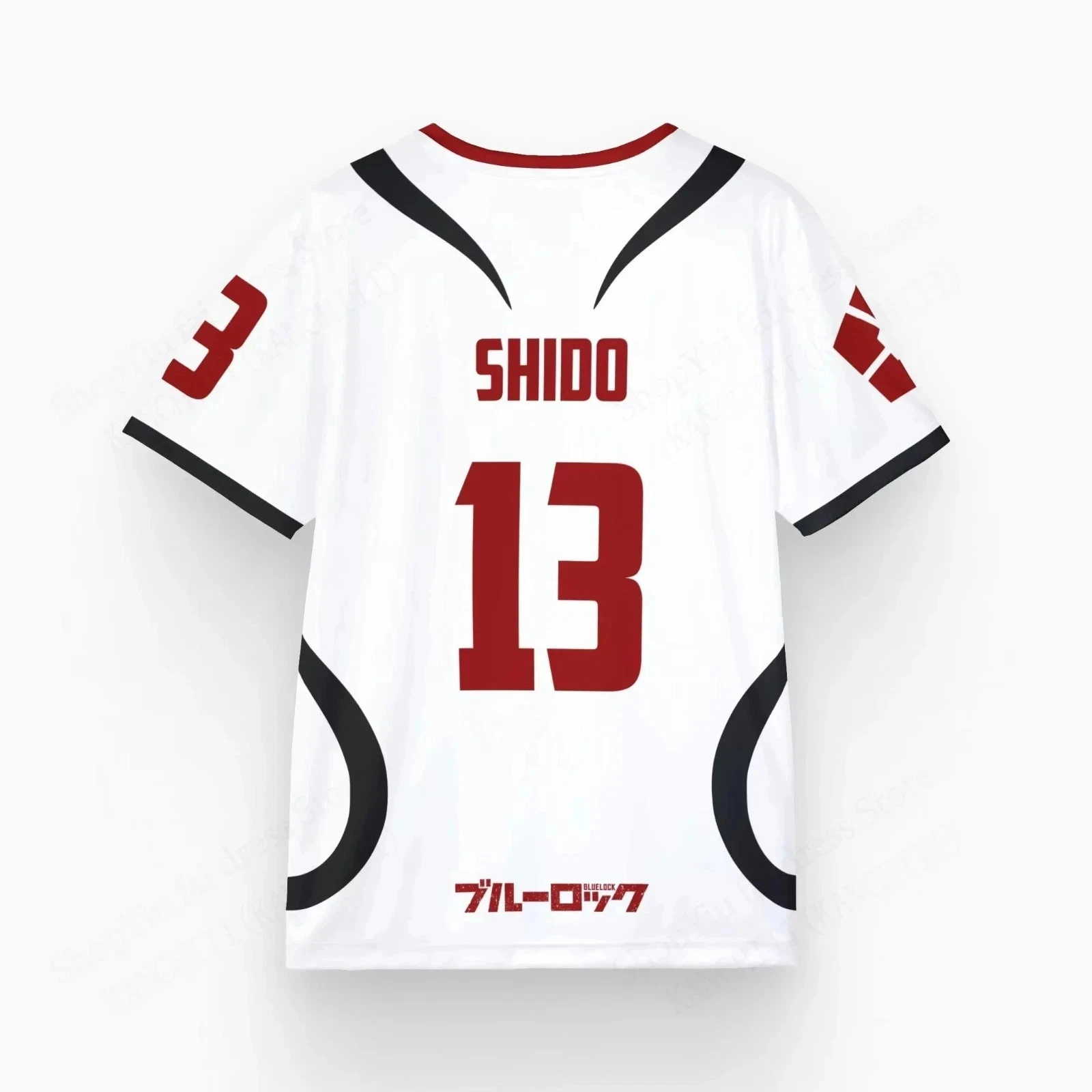 Blue Lock U20 Japan Team Cosplay T-Shirt für Kinder und Erwachsene, Itoshi Sae Shidou Anime Fußballtrikot, Freizeitkleidung für den Alltag, Kinderoberteil – Detail 6