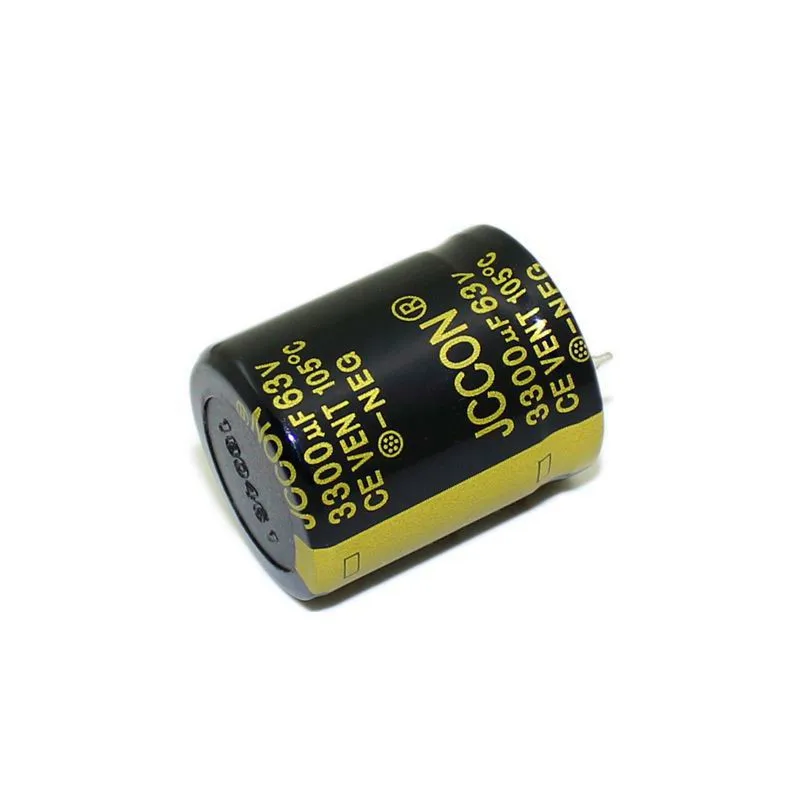 Capacitor eletrolítico de áudio para amplificador HiFi, baixo, preto, 25x30mm, 63V, 3300uf, 10pcs