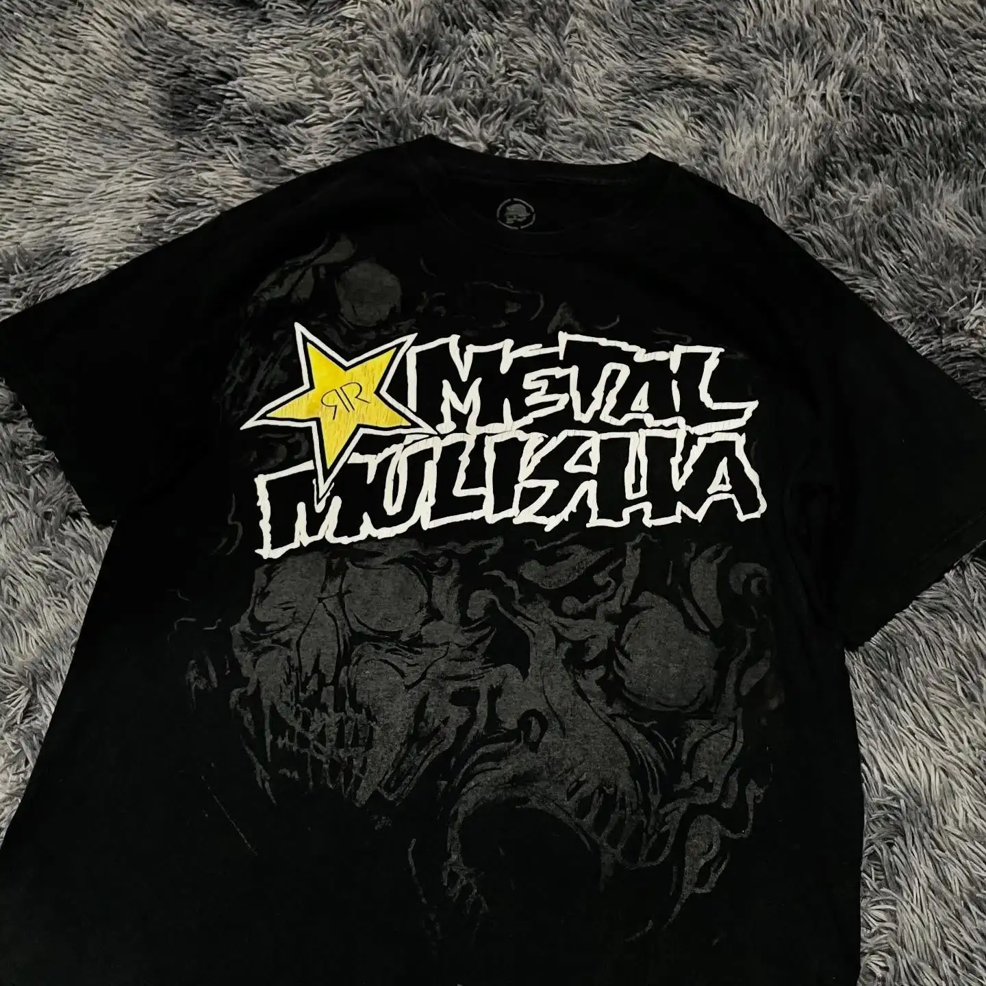 Hardcore Metal Mulisha T-shirt Skeleton Five-Star Print Trendy Skateboard Culture Top