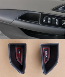 2Pc/lot Car Front Inside Car Door Storage Pallet Armrest Container Box Cover Kit Trim For Citroen C5X 2021-2023 Car Accessories