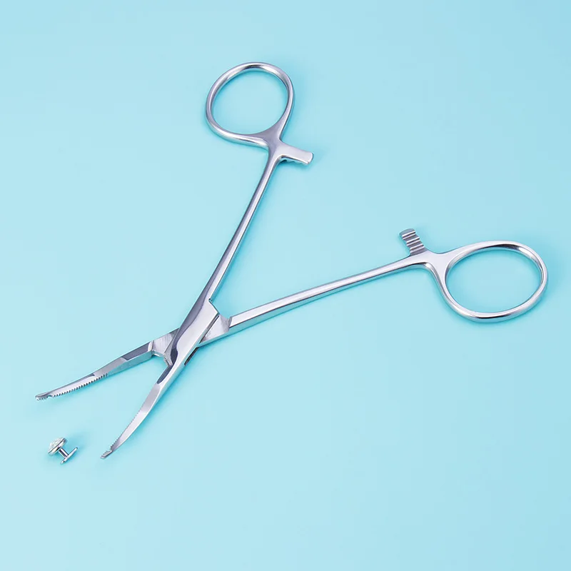 Sterilized Disposable Biopsy Dermal Anchor Puncher for Skin Surgical Steel Holding Pliers Professional Body Piercing Tool Forcep