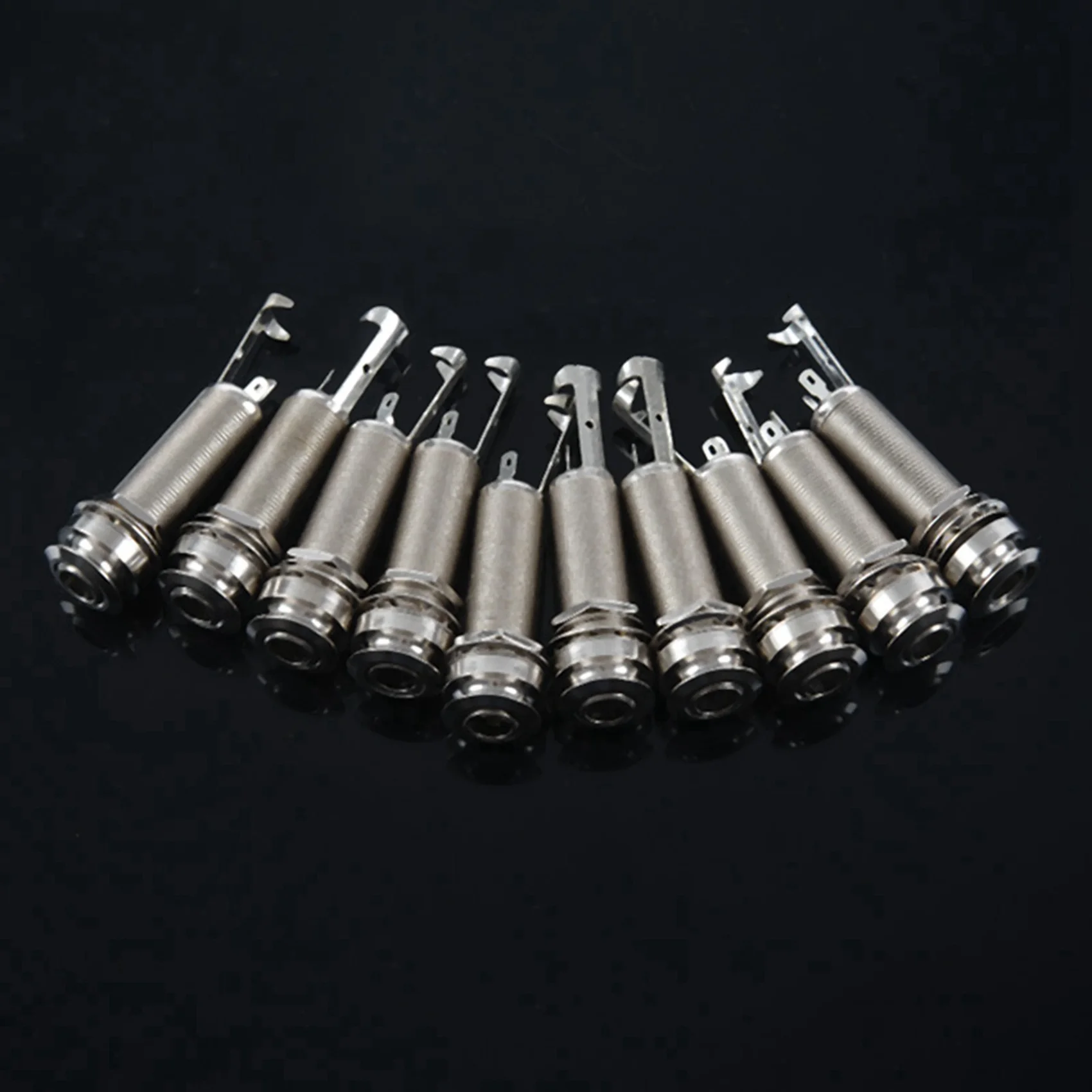 as98-30pcs-ギターピックアップエンドピン出力ジャックニッケルストラップロッククローム