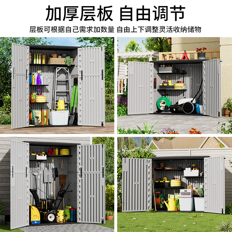 

Outdoor Locker Waterproof Sunscreen Courtyard Garden Balcony Toolbox Outdoor Yard Rainproof Kindergarten Storage Cabinet