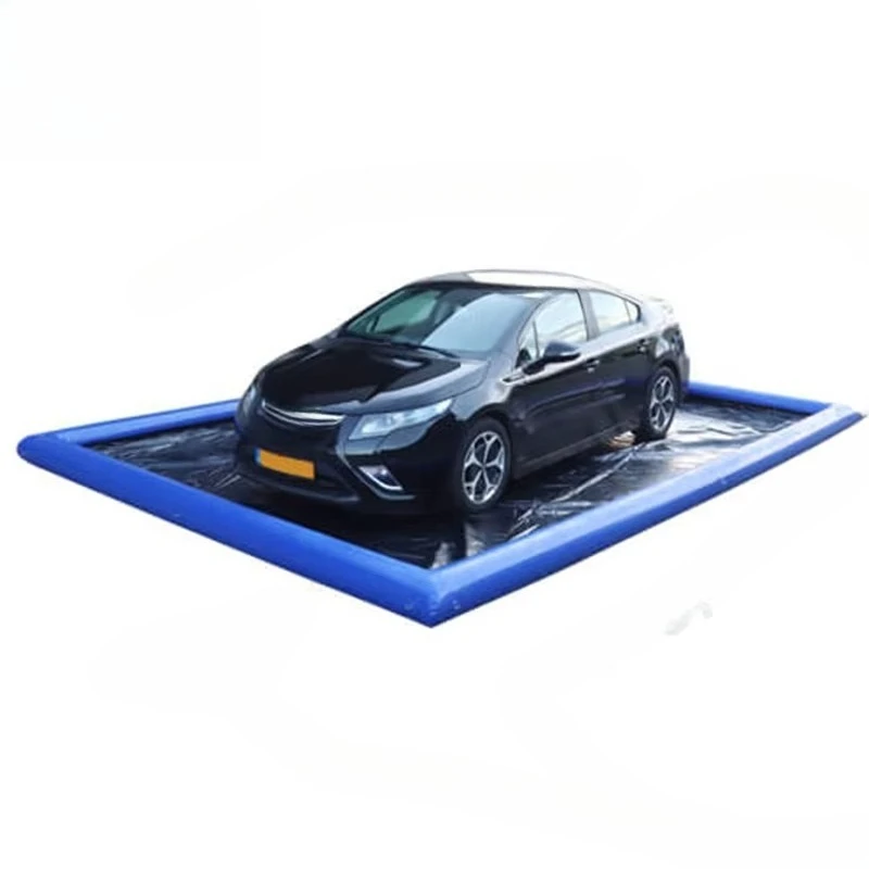 Custom Design Outdoor Big Portable Blow up Inflatable Car Wash Mat With air Pump for Outdoor