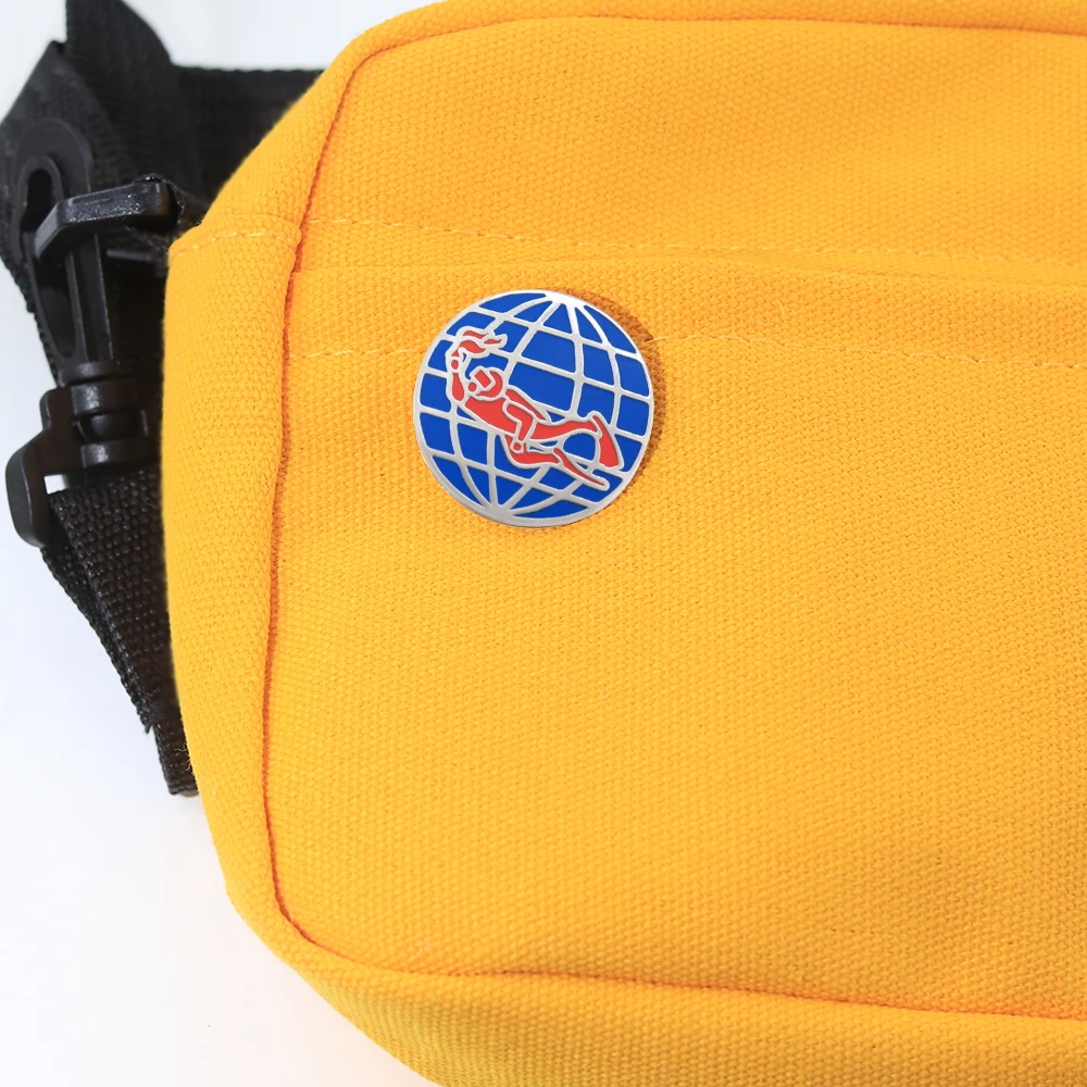 PADI Logo Enamel Pin Global Diver Lapel Pin Red Diver Blue Earth Badge Scuba Diving Themed Backpack Accessories view 4