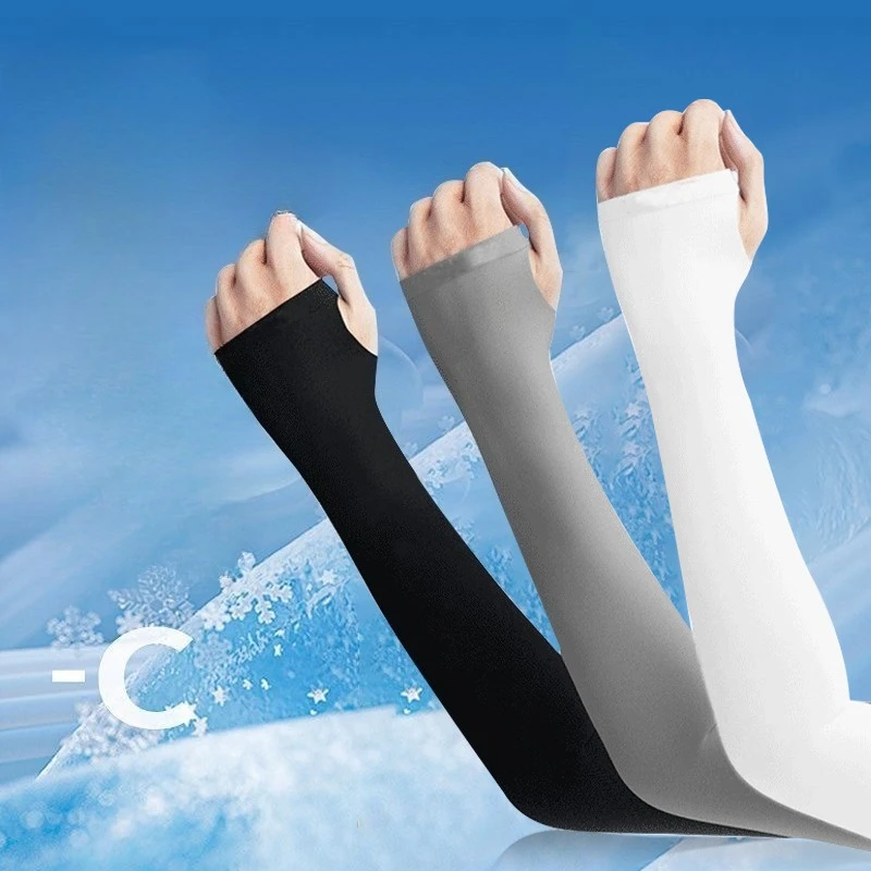 

3 Pairs of Men's and Women's Summer Arm Sleeves, Sunproof Cooling Arm Sleeves,Elastic Sunshade Sleeves for Outdoor Sports