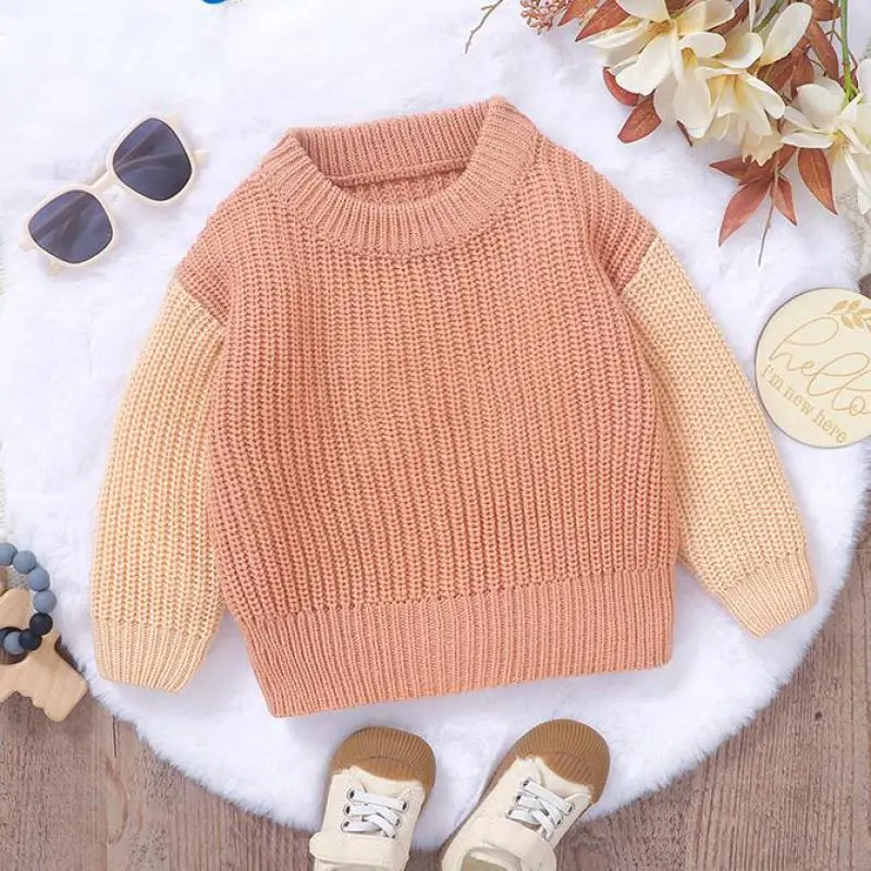 Autumn Winter Children Clothes Fashion Boy Girl Knitted Warm Sweaters Baby Casual Tops Kids Knit Pullover Shirt Infant Knitwear