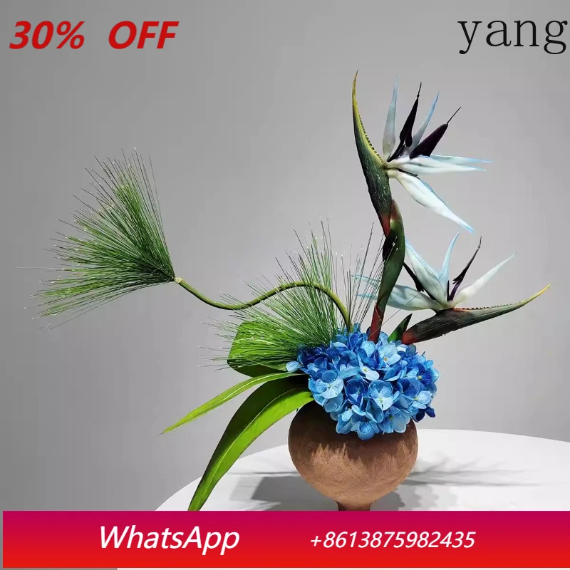 

CX New Chinese Blue Bird of Paradise Simulation Floral Ornament
