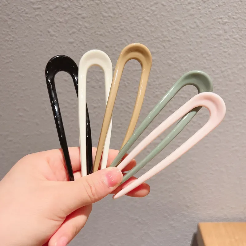 Simple New Fashion U-shaped Hairpin Girl Women Quality Back Head Ball Head Hairpin Hairpin Hair Hair Accessories Wholesale