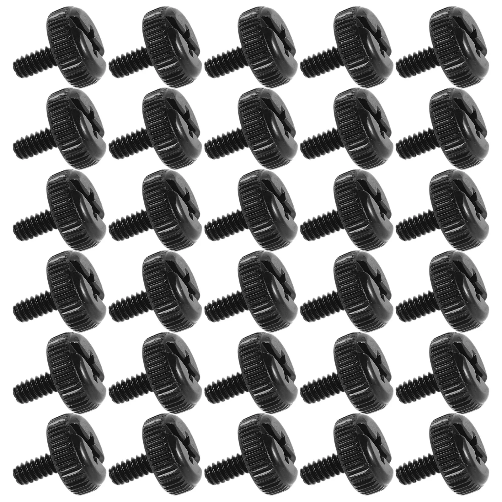 50Pcs Computer Case Pc Cases Screws For Computer Technician Thumbscrews Black Threaded Fastener Precision Machined