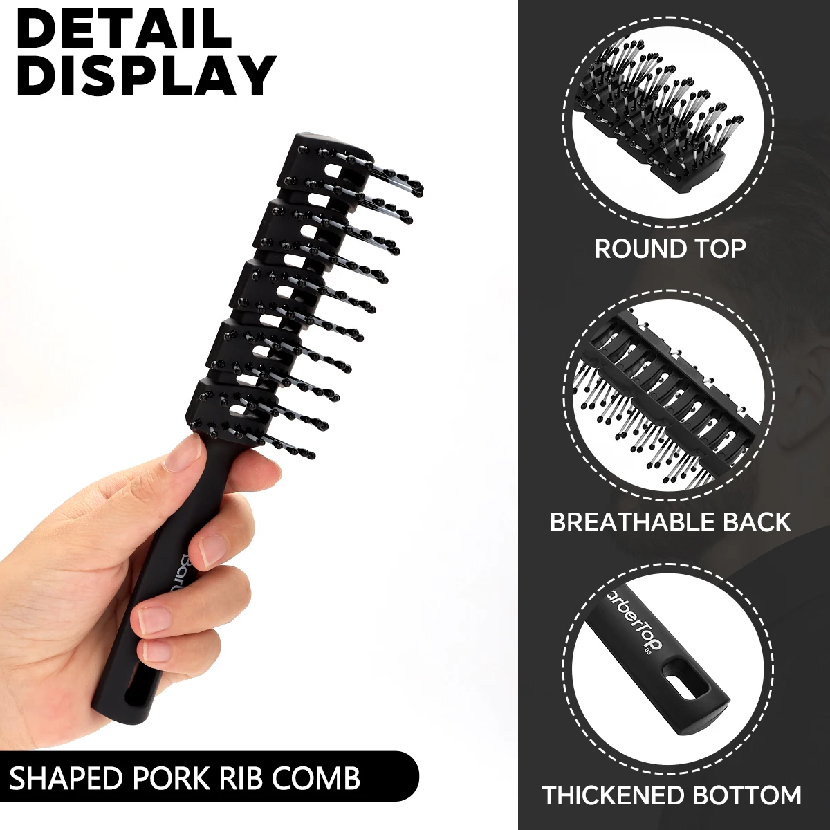 Professional Barber Comb Fish Bone Shape Hair Brush - Hairdressing Tool for Hair Dyeing Barber Accessories Barbershop Supplies