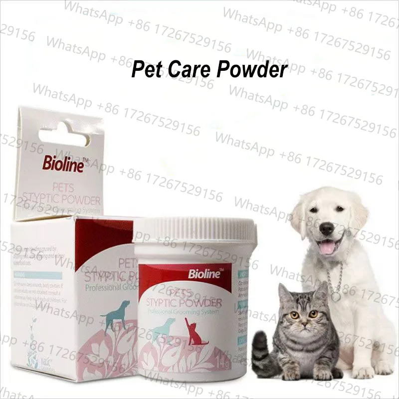 2 Pcs Pet Care Powder Quick Stop Bleeding Supplies for Dogs and Cats