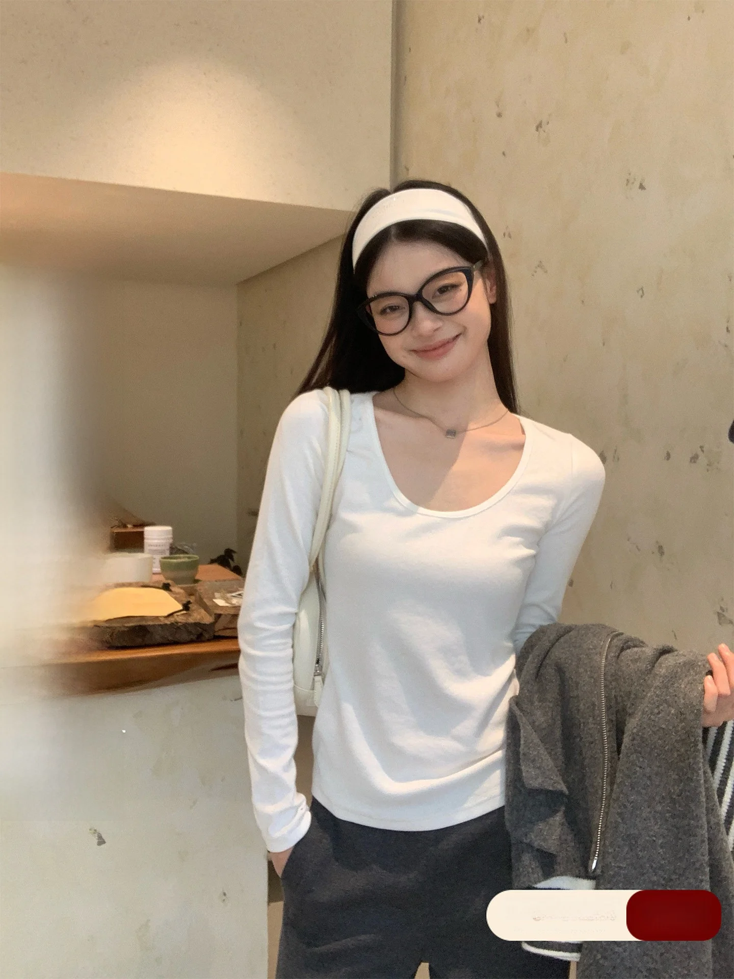 

Effect для похудения White U-Ne Long Sve Base irt Женский модный корейский Sle Commute Creative Pattern Regular Sve