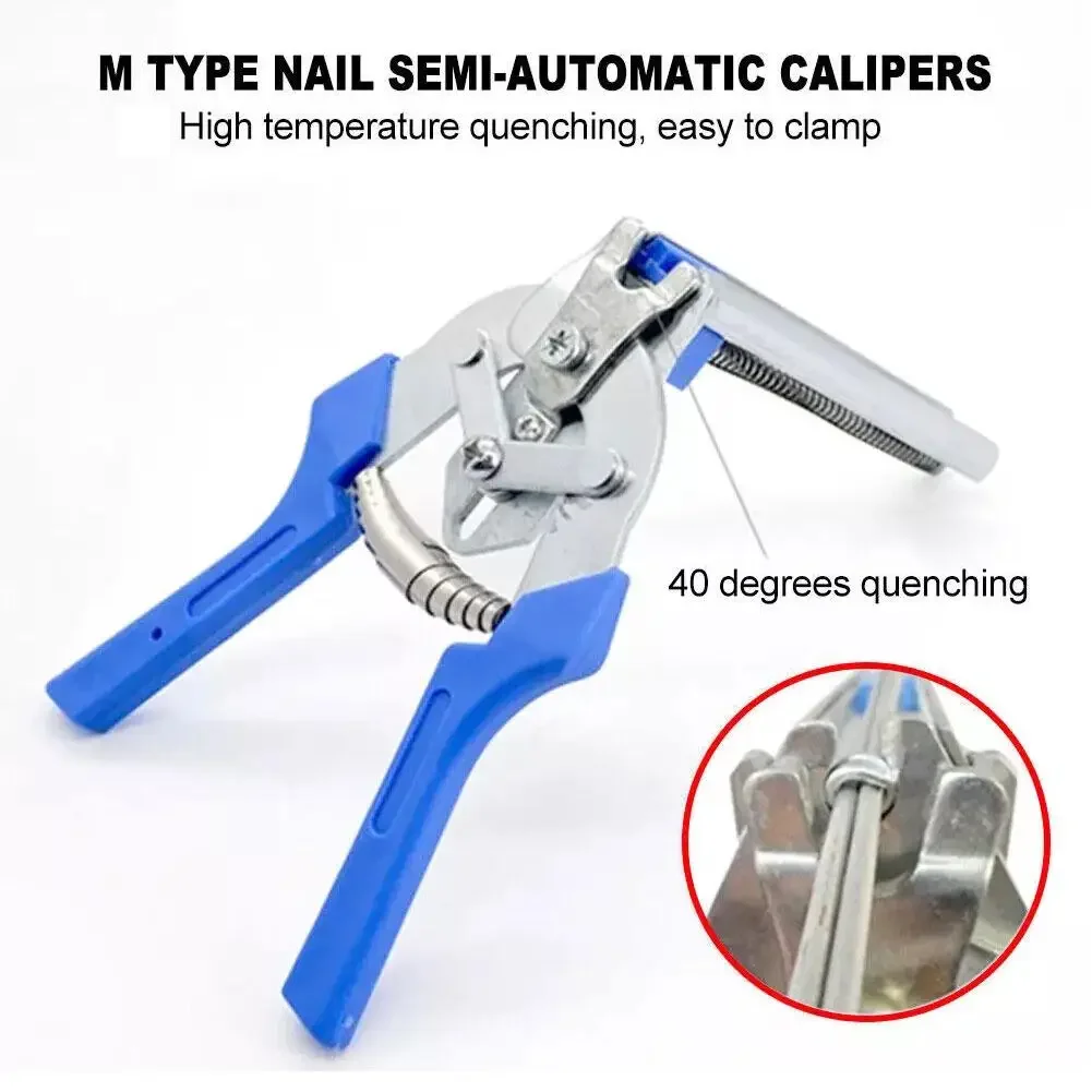Multi Functional Metal Cage Pliers M-Type Nail Semi-Automatic Clamp for Chickens Pigeons Rabbits-Loose Nail Pliers for Animal