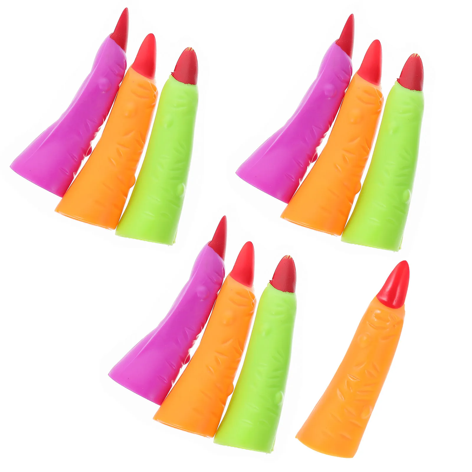 

20Pcs Halloween Fake Nail Finger Covers Scary Prank Party Supply Cosplay Cosplay Prop Creepy Decoration Nail Cover