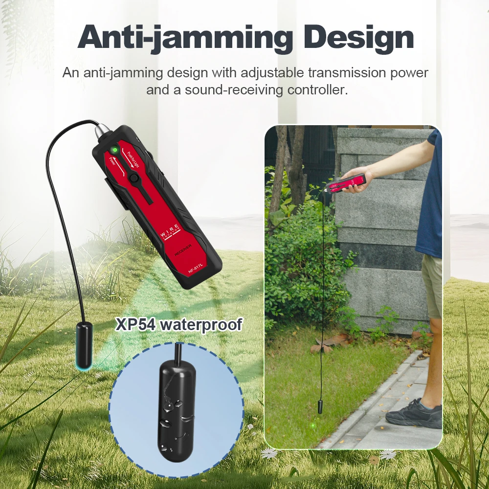NOYAFA NF-817 Underground Wire Cable Tracer Finder Tracker Wall Floor Metal Pipe Line Circuit Locator Detector Tracker Tool - view 5