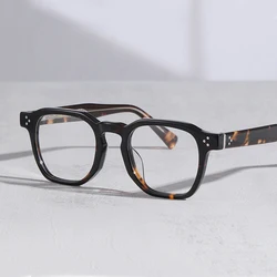 Top Quality Acetate Square Glasses Frame Men Women Classic Retro Trendy Eyeglasses Japanese Handmade Vintage Unisex Eyewear