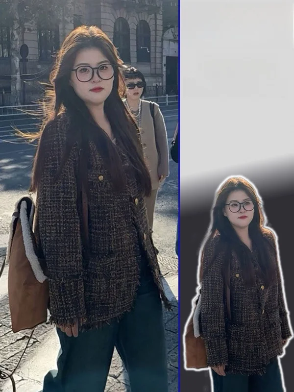 

Новое зимнее повседневное шерстяное пальто больших размеров для женщин: мягкий, свободный крой, V-образный вырез, французский стиль, для работы и повседневной носки, с длинными рукавами