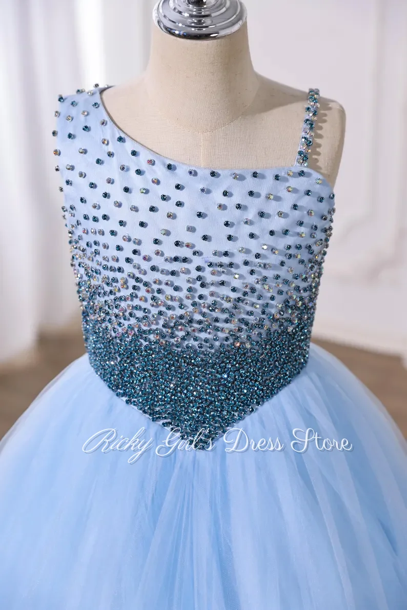 customized-luxury-a-line-long-ball-gown-beaded-tulle-pleated-blue-flower-girl-dress-for-wedding-floor-length-first-communion