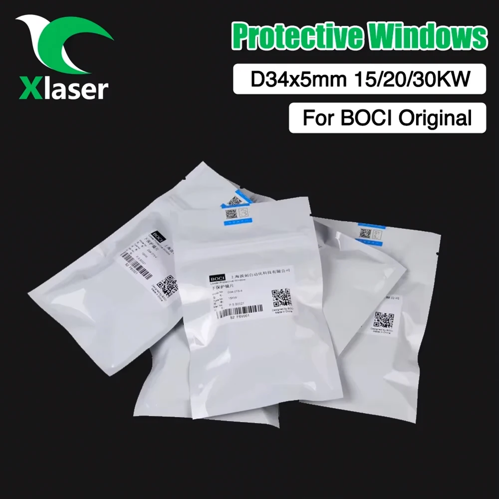 XLaser BOCI Oryginalne Ochronne Szyby Ochronne Lusta 34x5mm 15KW 20KW 30KW Soczewki Do Głowicy Tnącej Laserowej BOCI TR HAN'S