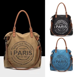 Paris Republique Bag Canvas Tote Bag Crossbody Bag Handbag Large