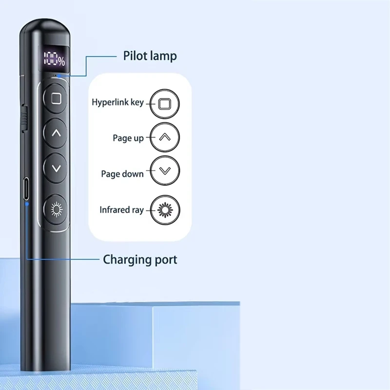PZHI-الصفحة اللاسلكية تحول القلم الحساسة PPT قلم الشريحة USB مؤشر الأشعة تحت الحمراء للتحكم عن بعد لجهاز العرض #4