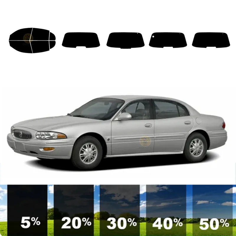 precut Removable Window Tint Film For Car 100% UVR 5%-35%VLT Heat Insulation Carbon ﻿For BUICK LESABRE 4 DR SEDAN 2000-2005