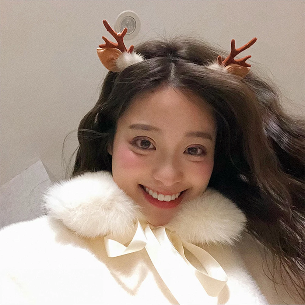 

2 Pairs Hair Clips Christmas Girl Hairpin Princess Accessories ChildSanta Hat Bright Hair Accessories Color Design