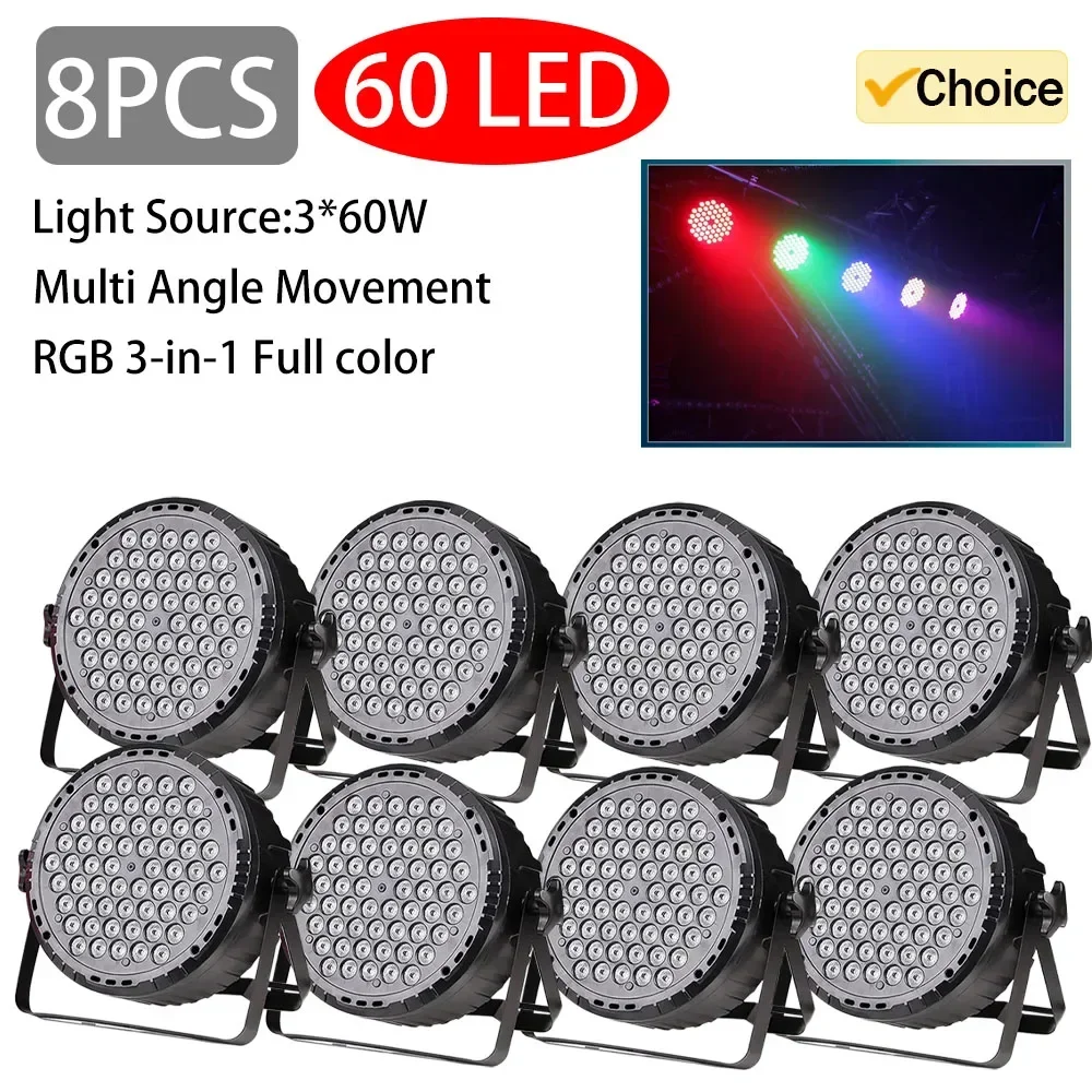 

60*3 Вт Профессиональный диско-свет DMX 512, голосовое управление, RGB светодиодный KTV-бар, вечерние DJ, декоративный сценический световой эффект, проектор, лампа par
