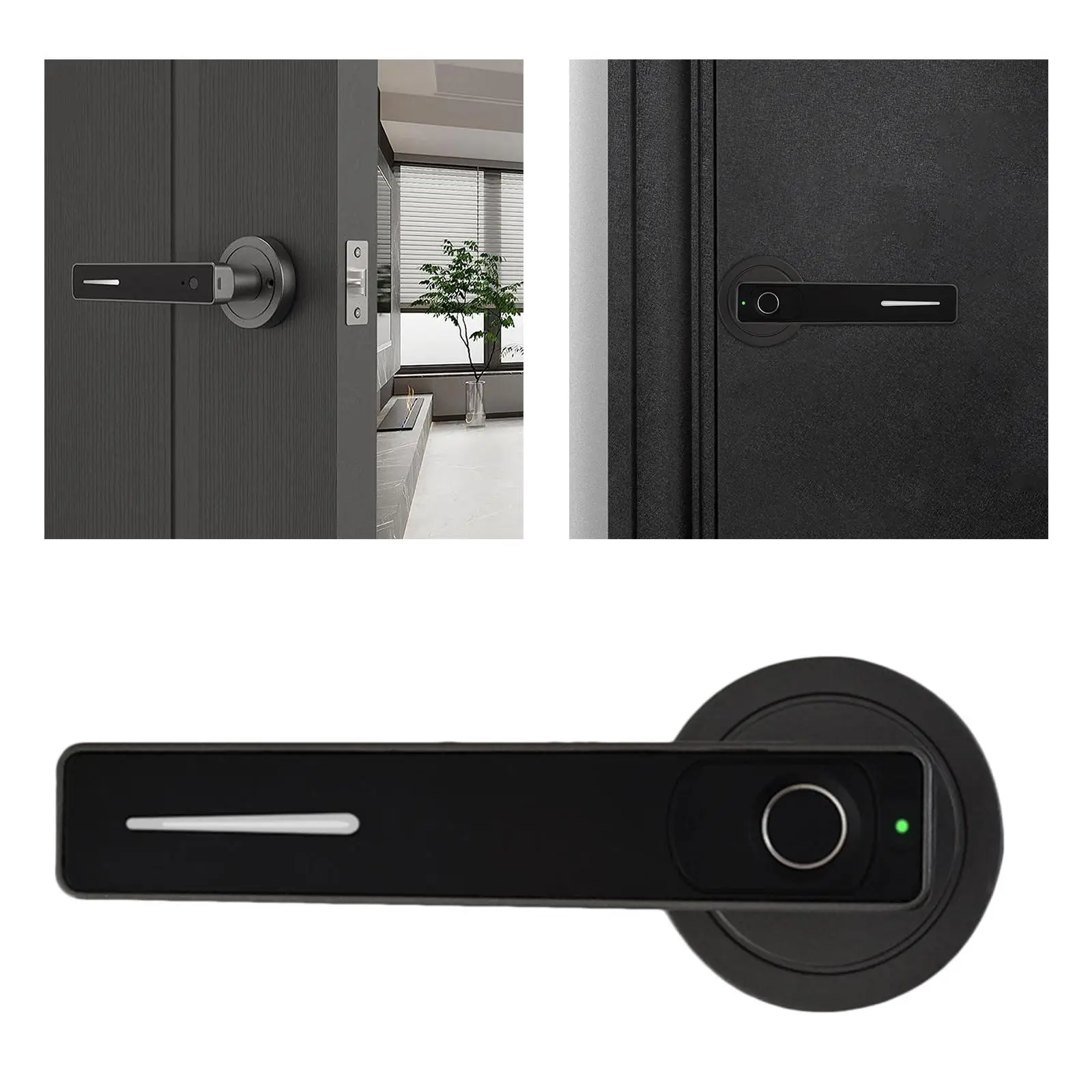 Portable Mini Travel Fingerprint Door Lock Smart Lock Fits for Hotel Black