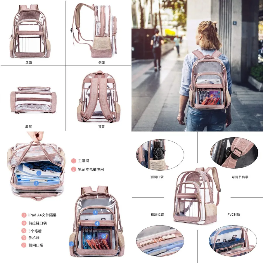 

【New style】Manufacturer 2019 new Korean style all-in - one fashion jelly bags simple shoulder bags women's handbags PVC transpa
