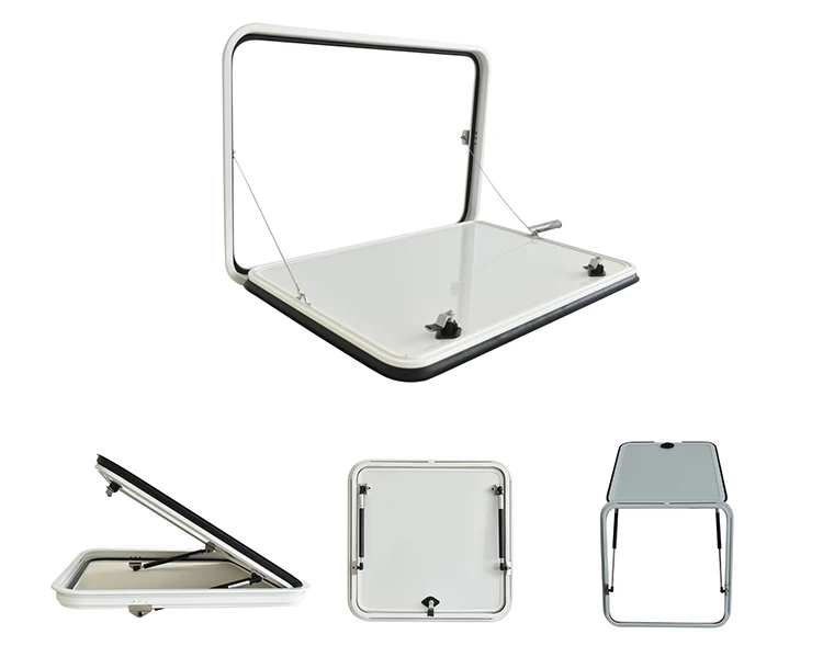 RV Cabin Door 408x686mm Right Hinge Two Lock System Caravan Hatch Door
