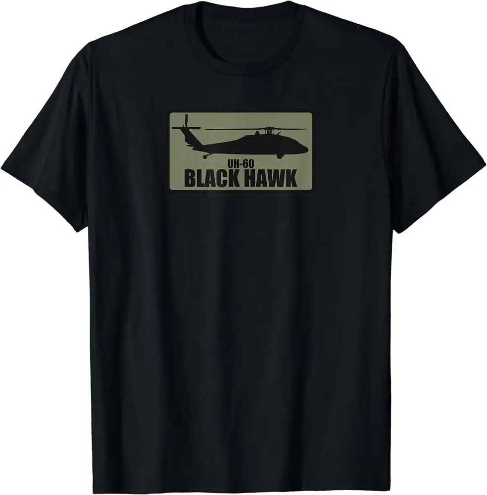 UH-60 Black Hawk Patch Retro Helicopter Military T-Shirt Unisex T-shirts Cotton Luxury Brand Vintage Oversized